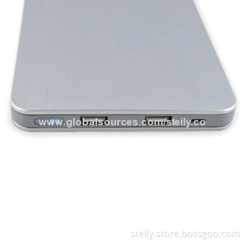Ultra-thin Aluminium Alloy 20000mAh Power Bank for iPhone, Samsung, Tablet PC and Other Smart Device